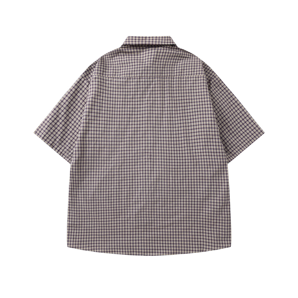 DONOTLOGO Unisex Plaid Shirt & Contrast Tie Set | Loose Fit, Vintage Preppy | Summer Essential