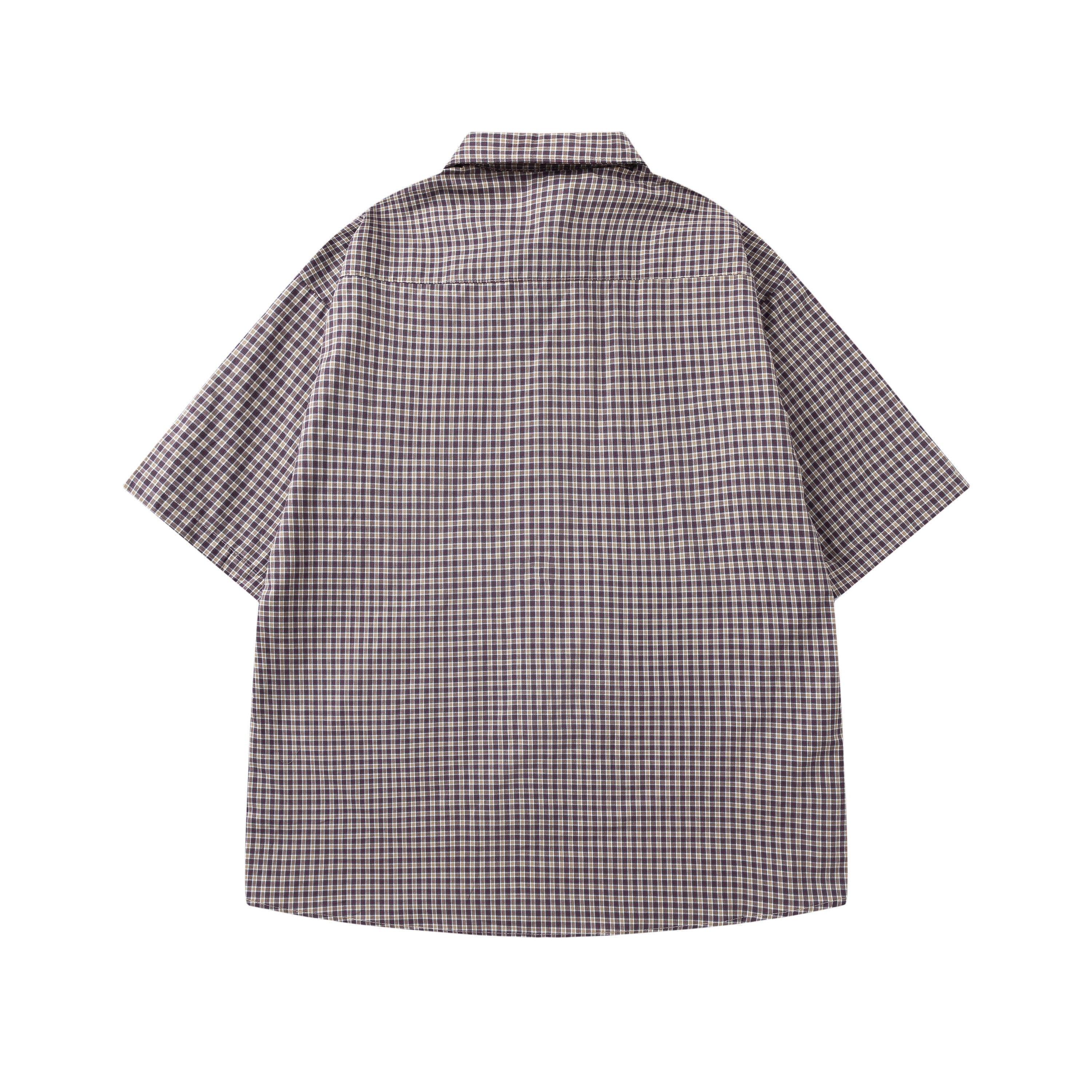DONOTLOGO Unisex Plaid Shirt & Contrast Tie Set | Loose Fit, Vintage Preppy | Summer Essential