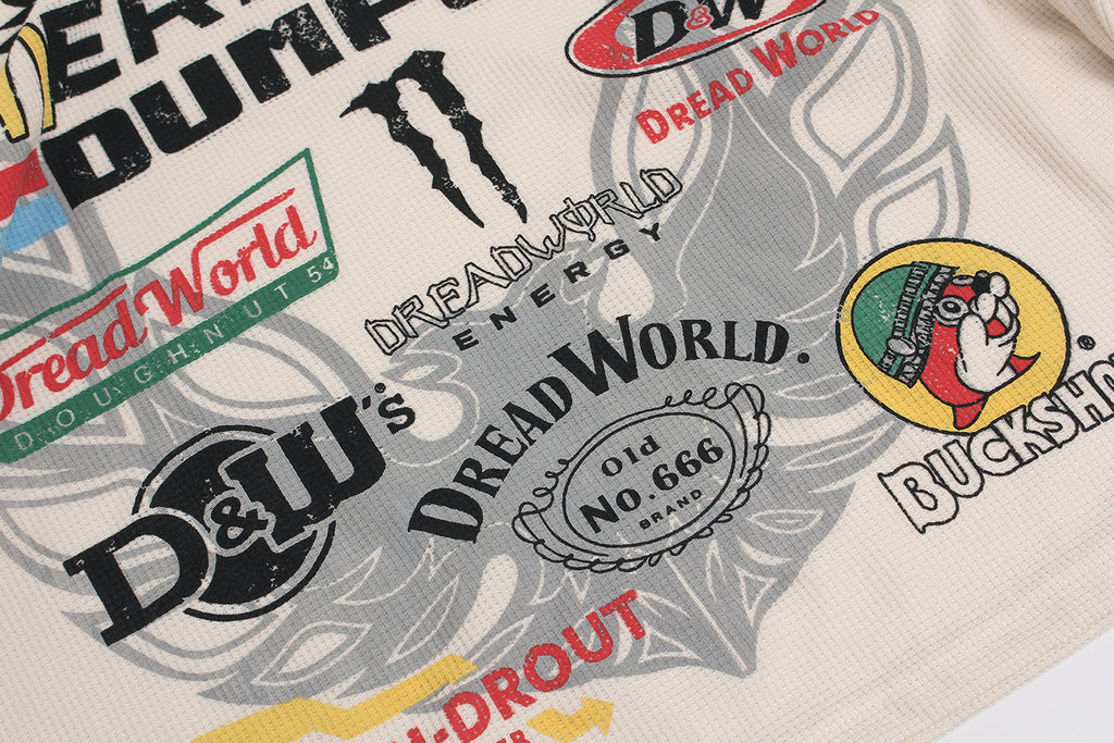 Unisex Vintage Distressed Letter Print Sweatshirt