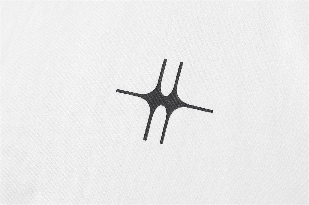 Unisex Streetwear Solid Crewneck Sweatshirt with Letter Print & Zipper Detail