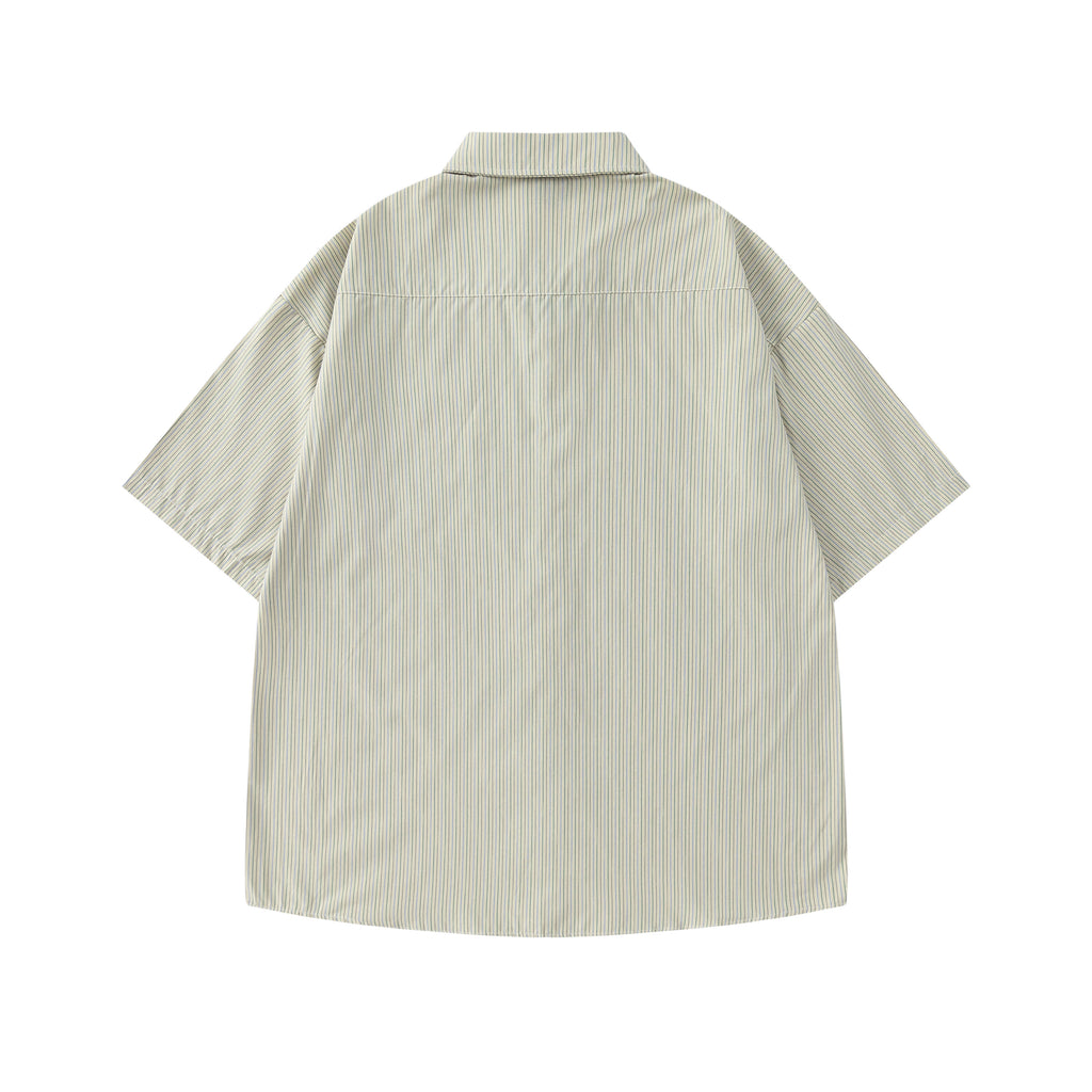 DONOTLOGO Unisex Striped Shirt & Plaid Tie Set | Loose Fit, Vintage Preppy | Summer Essential
