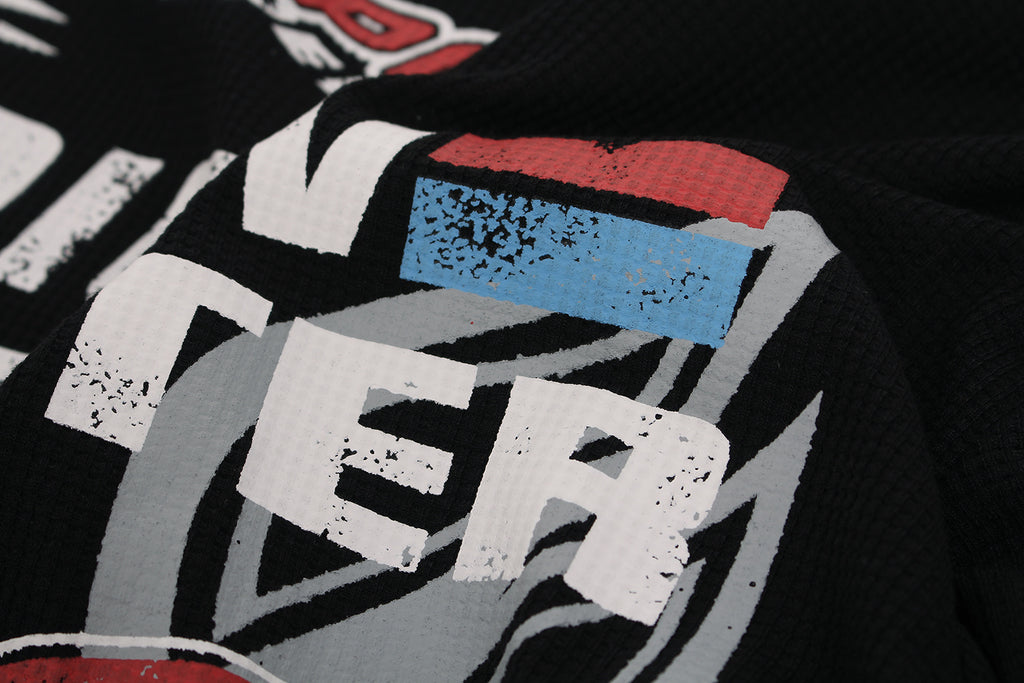 Unisex Vintage Distressed Letter Print Sweatshirt