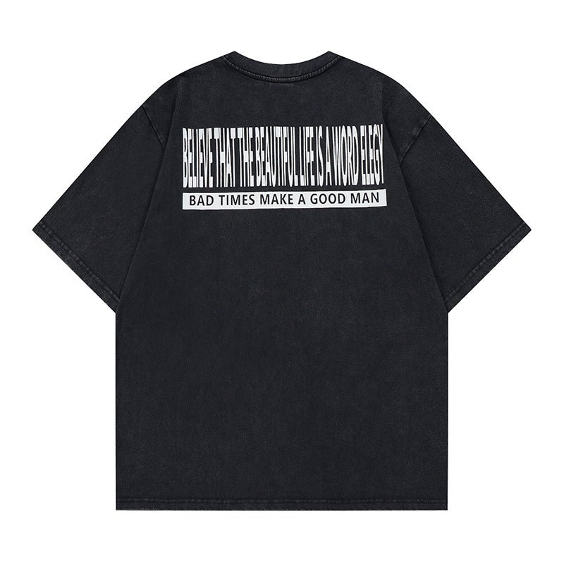 DONOTLOGO "SAINT TEARS" Vintage Band Tee - Distressed Wash Heavyweight Cotton Oversized T-Shirt with "THE 2 LIVES CREW" Graphic