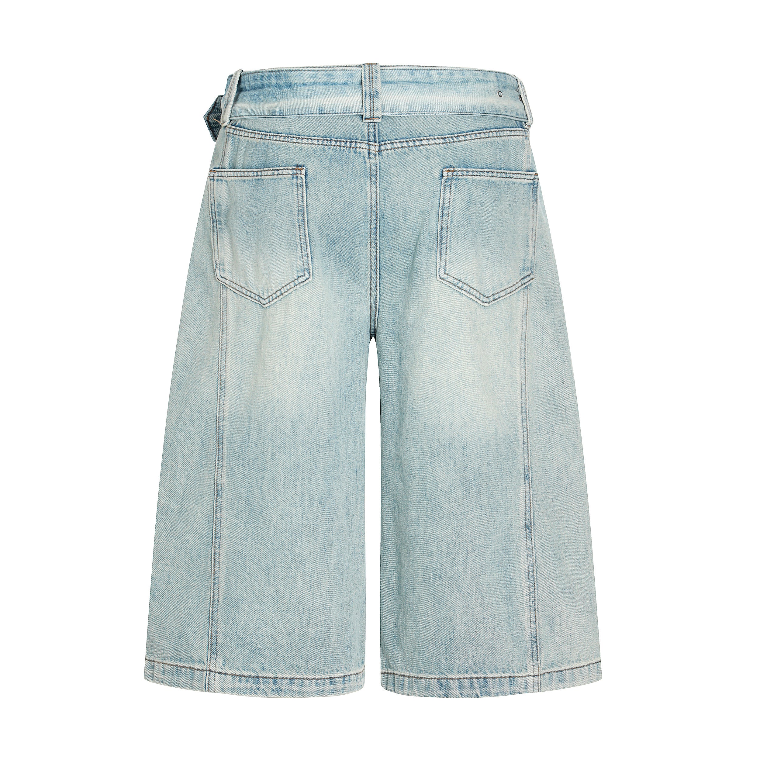 DONOTLOGO Urban Heritage Collection | Unisex Oversized Cropped Denim | Retro Aesthetic High-Rise Wide-Leg Bottoms with Authentic Fade Detail