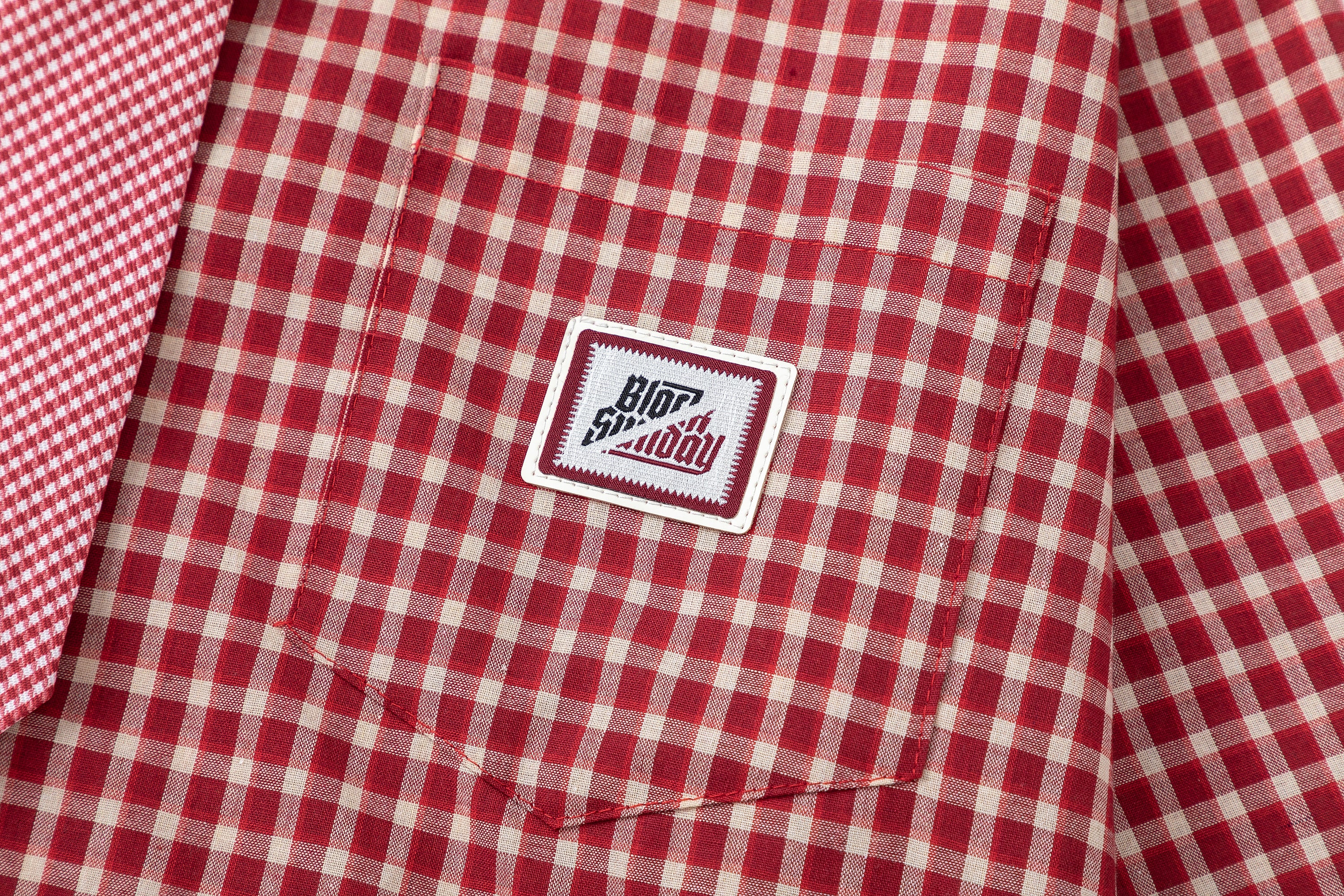 DONOTLOGO “Red Radiance” Plaid Shirt & Tie Set | Red/White Check, Drop Shoulder | Preppy Summer Street Style Must-Have