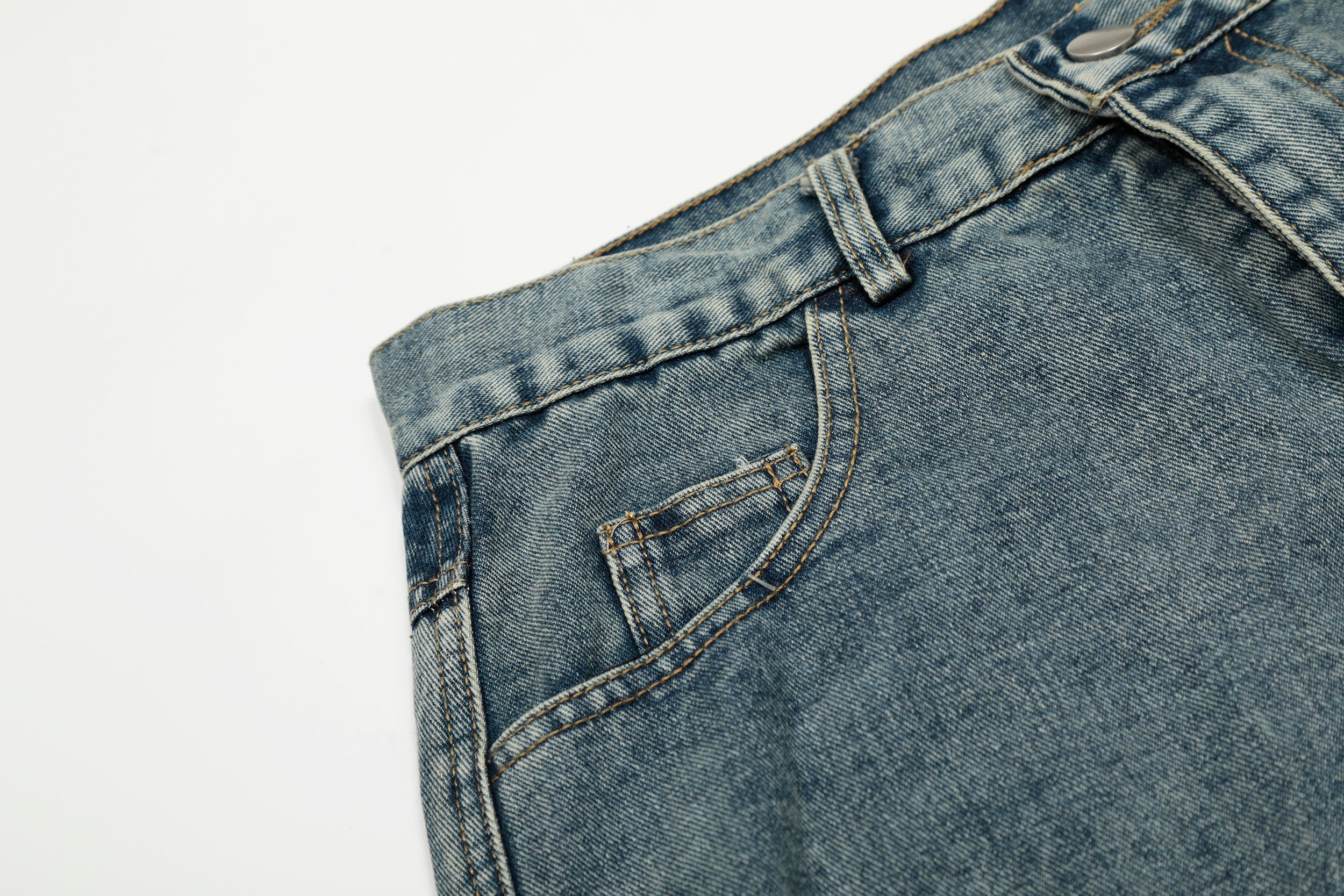 DONOTLOGO Urban Streetwear Collection | Unisex Relaxed Silhouette Cargo Jeans | Bold Plaid Tie & Fruit Motif & Soft Denim Fabric