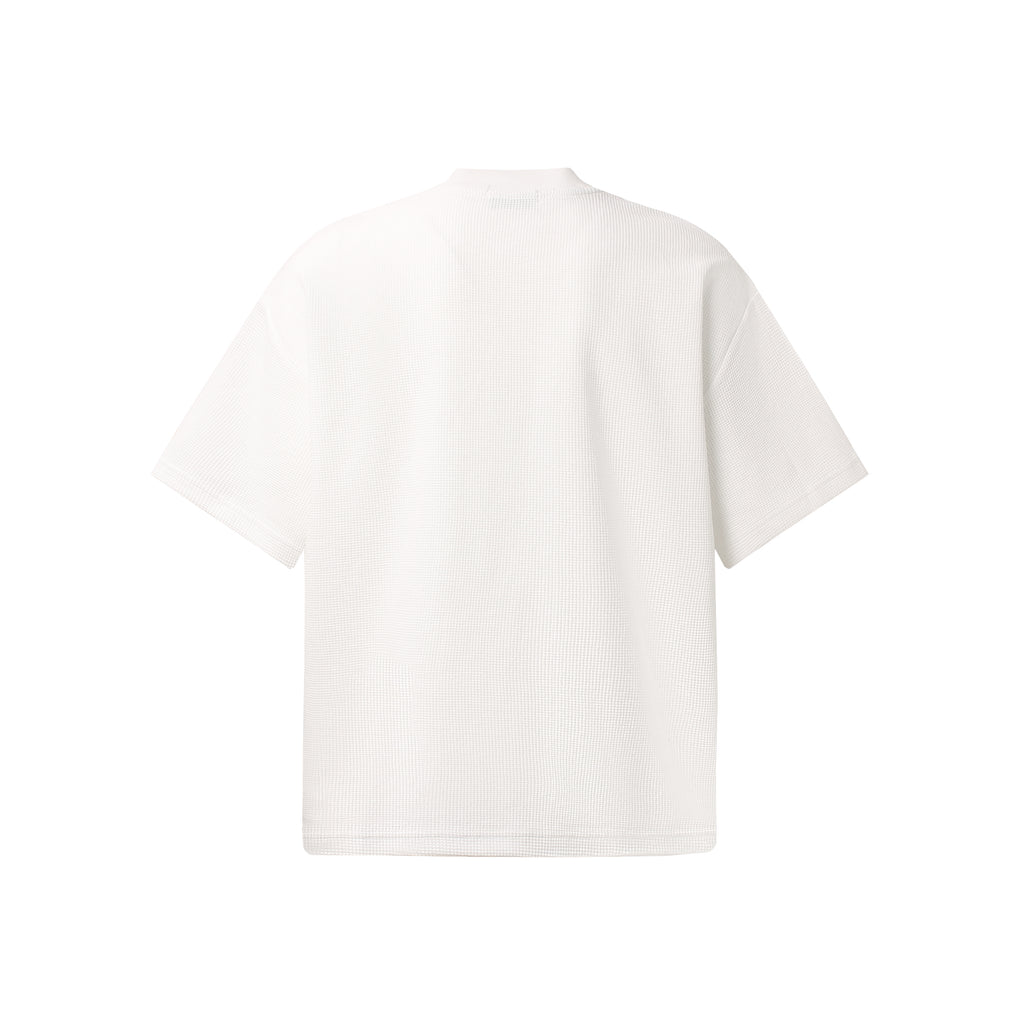 DONOTLOGO Urban Streetwear Collection | Unisex Relaxed Silhouette Tee | Bold Script Motif & Soft Waffle Knit Fabric