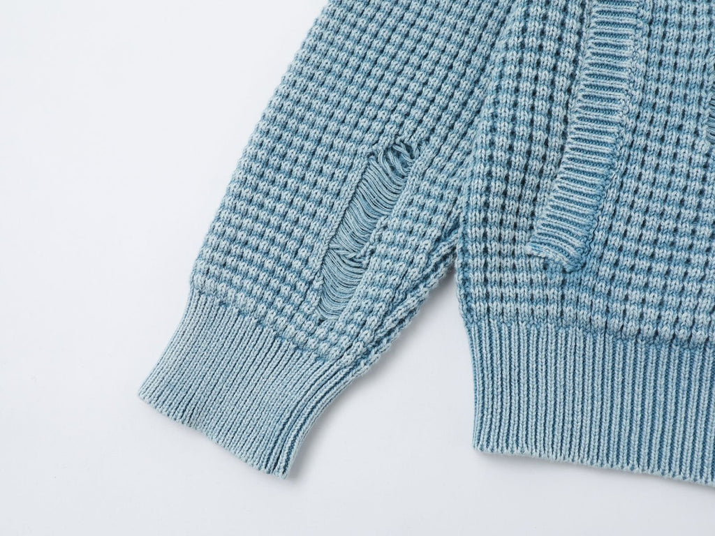 Unisex Distressed Ripped Sweater