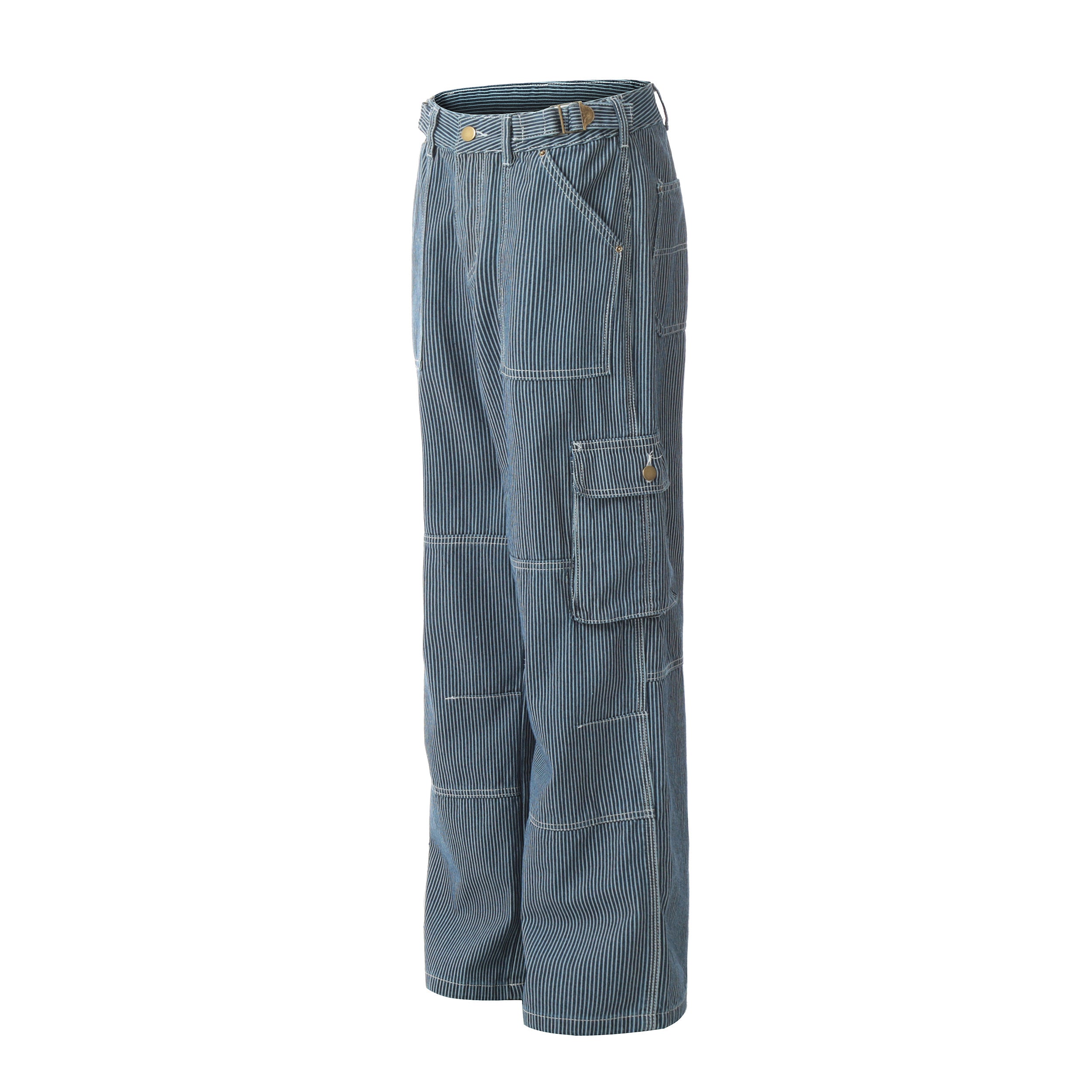 Unisex Striped Denim Jeans