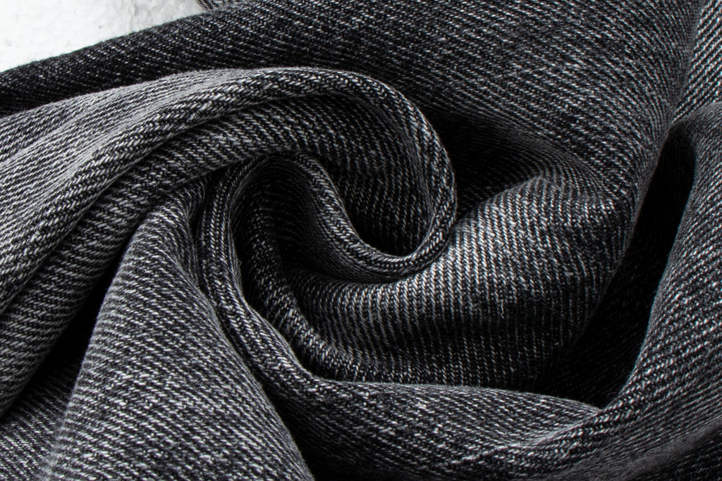 Vintage Washed Whiskered Black & Gray Distressed Flared Jeans