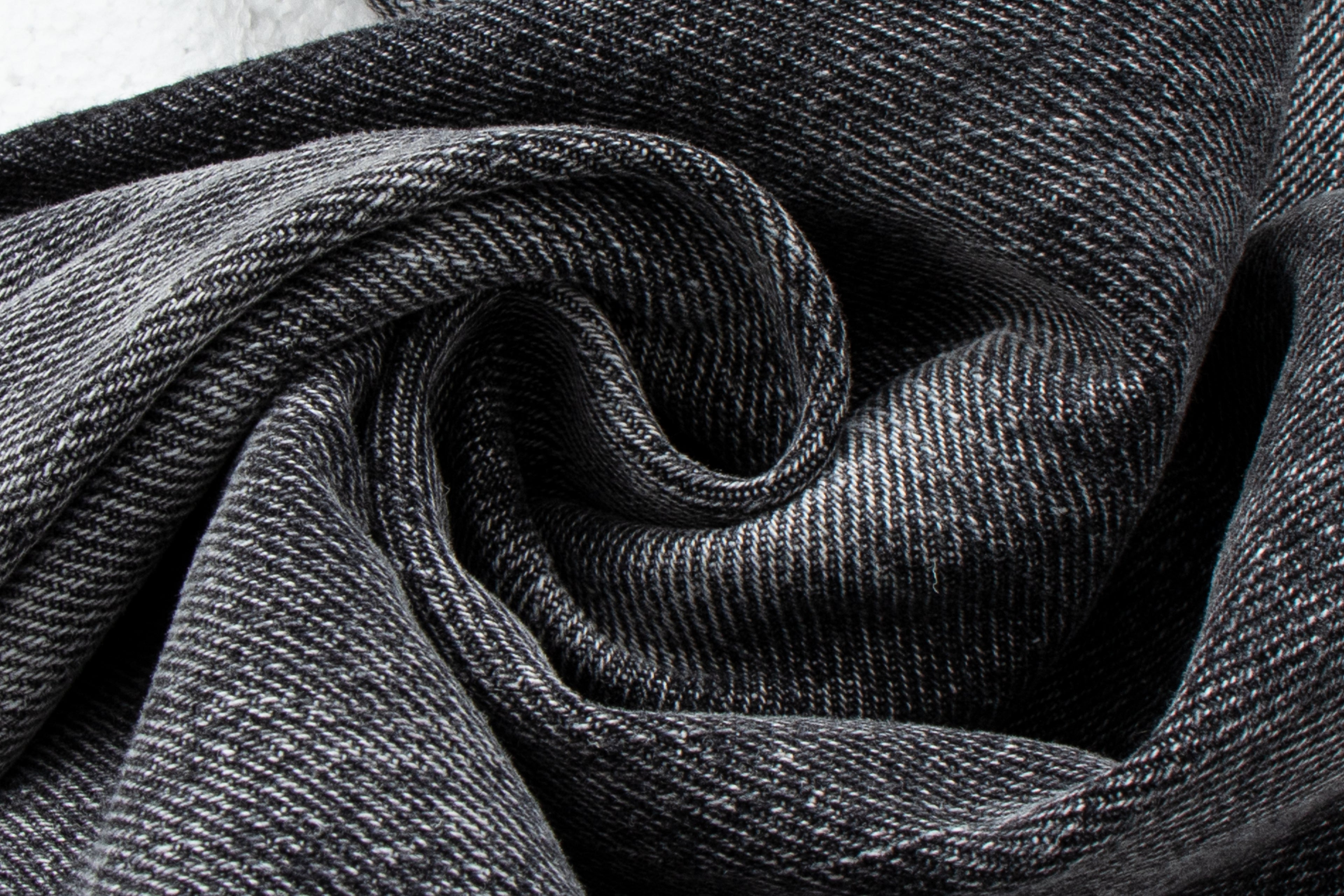 Vintage Washed Whiskered Black & Gray Distressed Flared Jeans