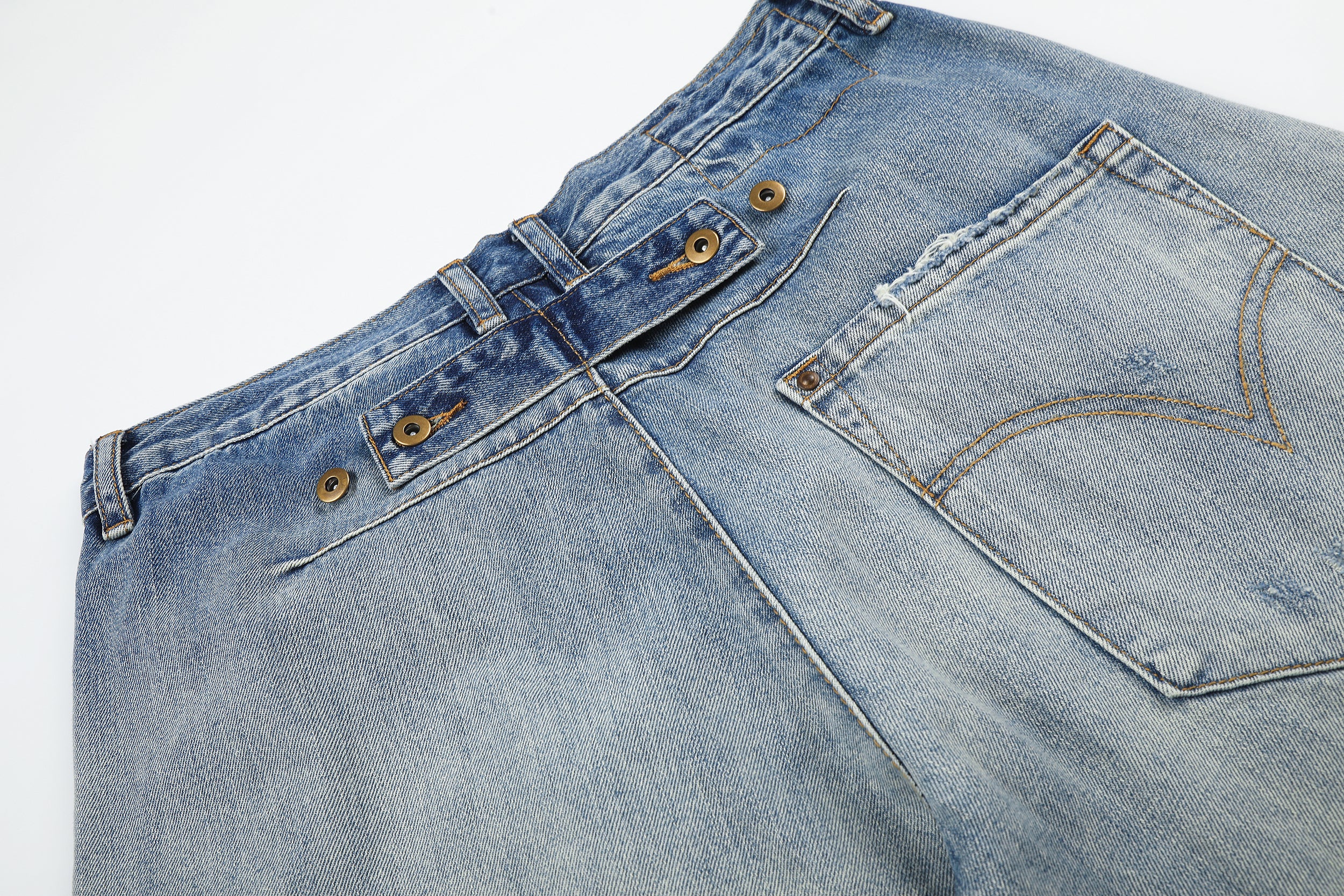 DONOTLOGO Urban Heritage Collection | Unisex Oversized Cropped Denim | Retro Aesthetic High-Rise Wide-Leg Bottoms with Authentic Fade Detail