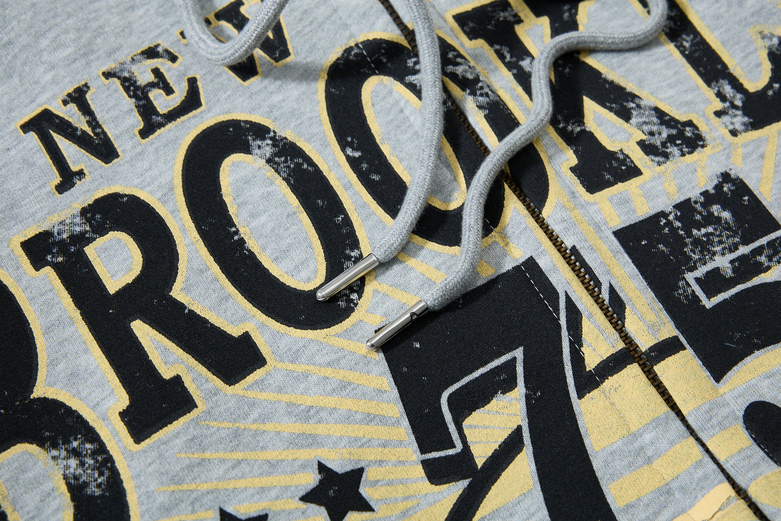 Unisex Vintage Distressed Printed Hoodie