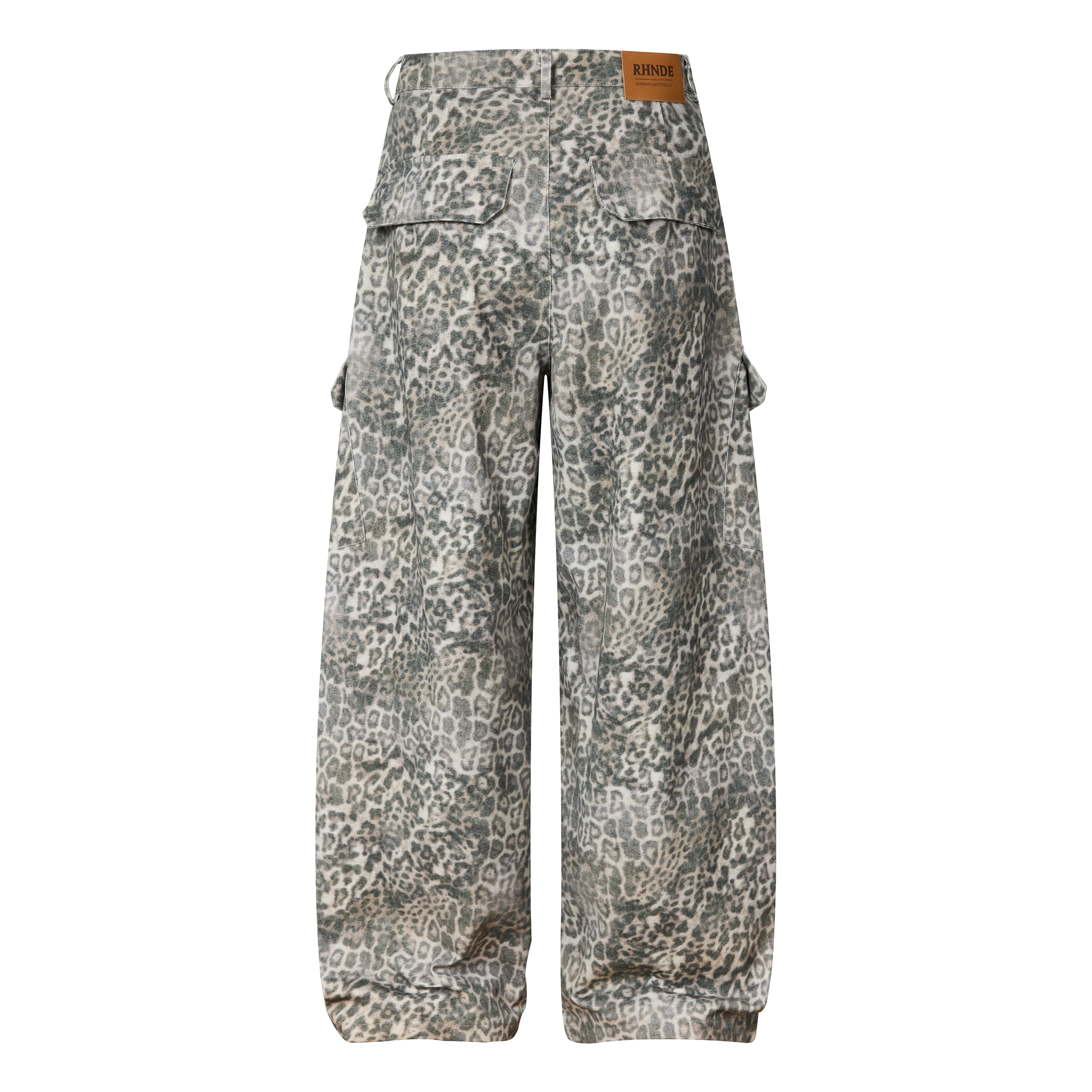 Unisex Leopard Print Cargo Pants