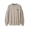 Unisex Street-Style Crewneck Pullover with Cracked Letter Print