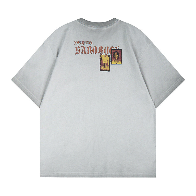 DONOTLOGO Retro Collage Portrait Print Tee | Unisex Y2K Oversized Streetwear Top | High Street Vintage Summer Shirt
