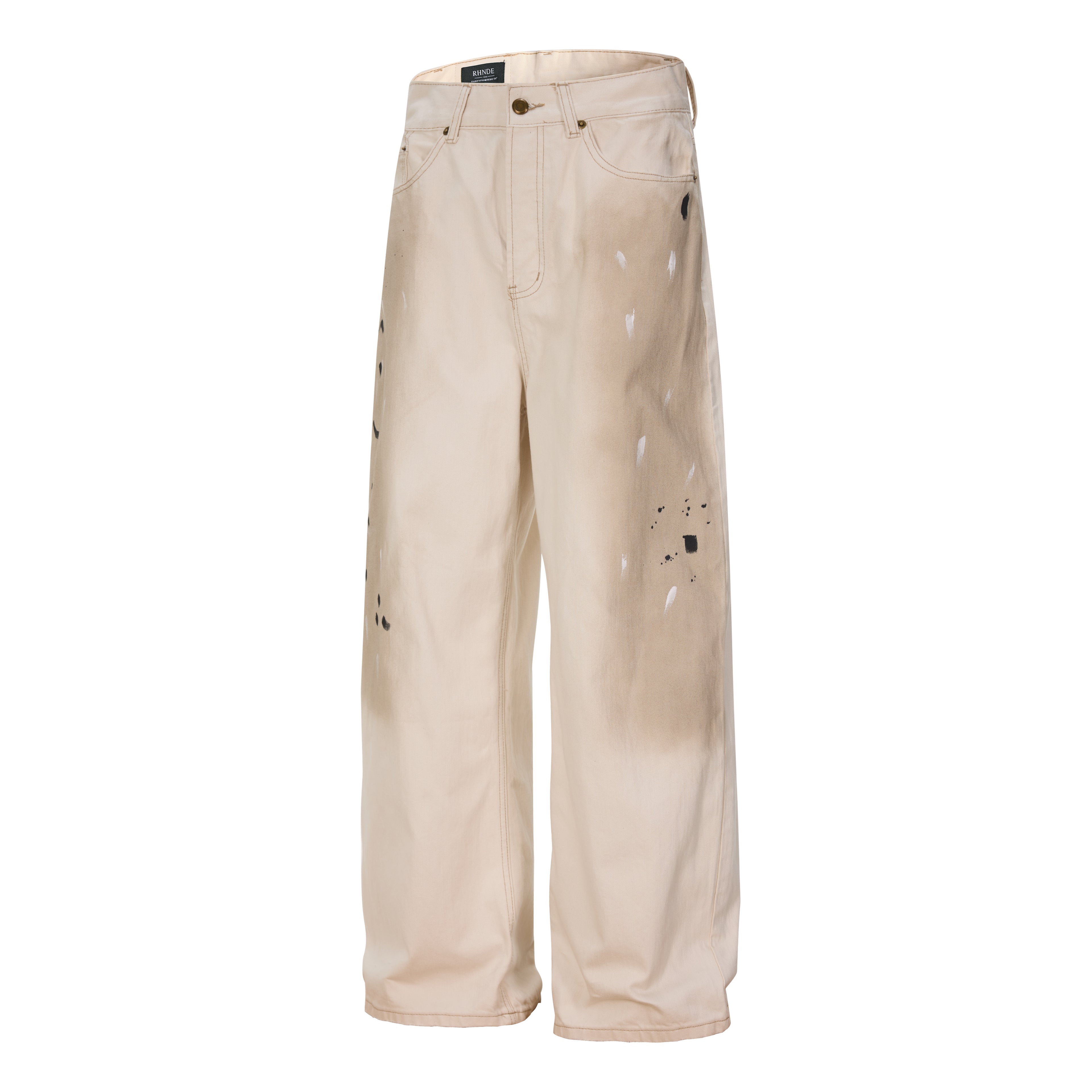 Unisex Vintage Polka Dot Denim Jeans