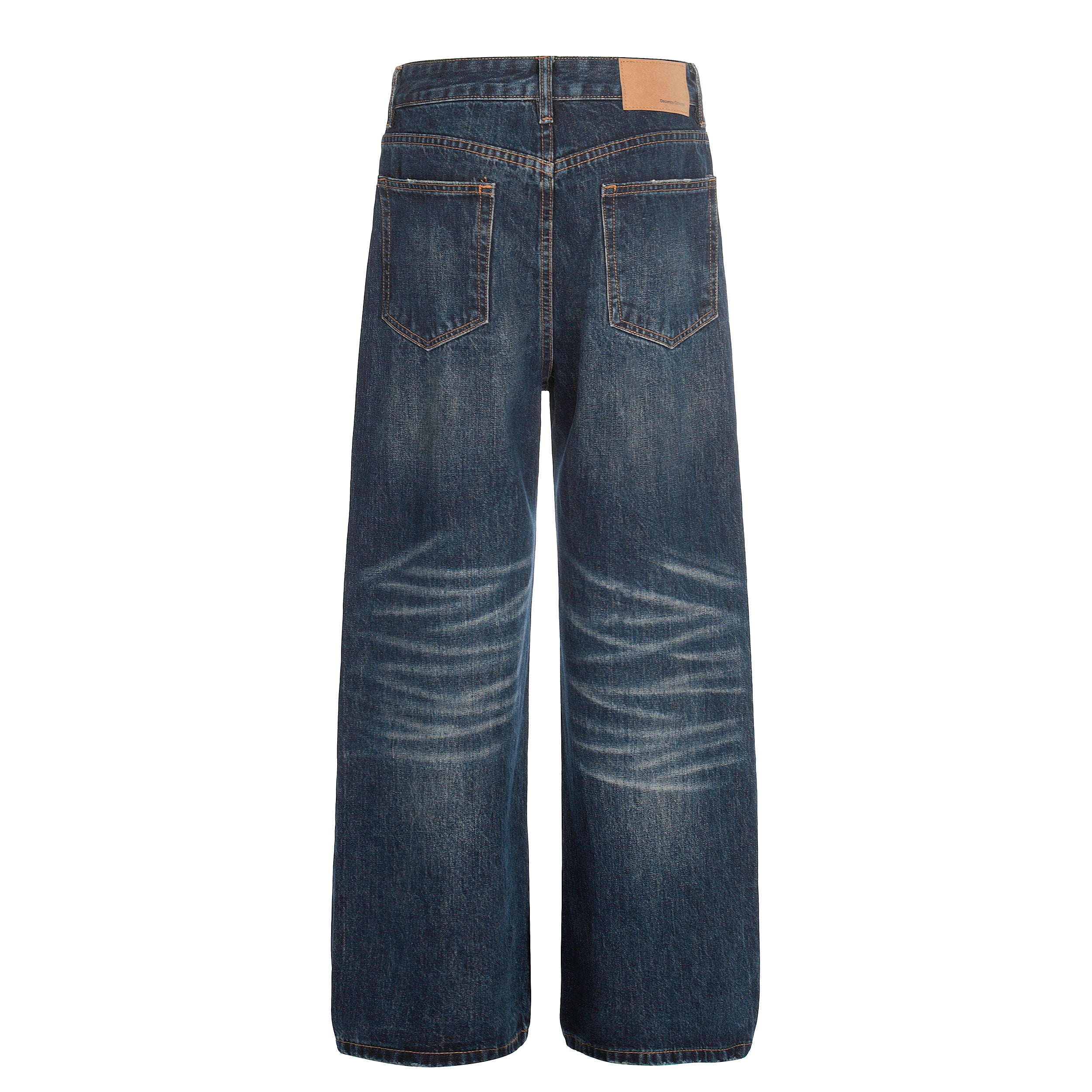 DONOTLOGO Urban Heritage Collection | Unisex Oversized Cat Whisker Denim | Retro Aesthetic High-Rise Wide-Leg Bottoms with Authentic Fade Detail