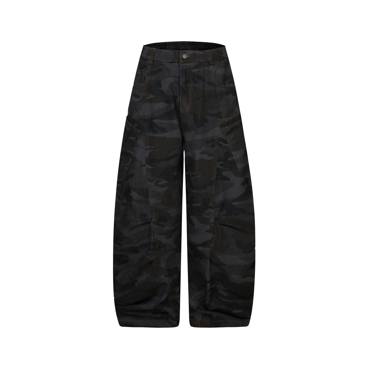 DONOTLOGO Urban Streetwear Collection | Unisex Relaxed Silhouette Camo Pants | Bold Multi-Pocket & Curved Cut & Soft Cotton Blend Fabric