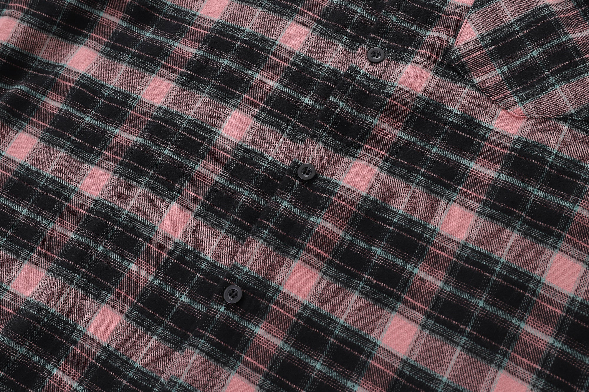 DONOTLOGO Unisex Pink Black Plaid Shirt | Embroidered Detail, Loose Fit | Casual Summer Essential