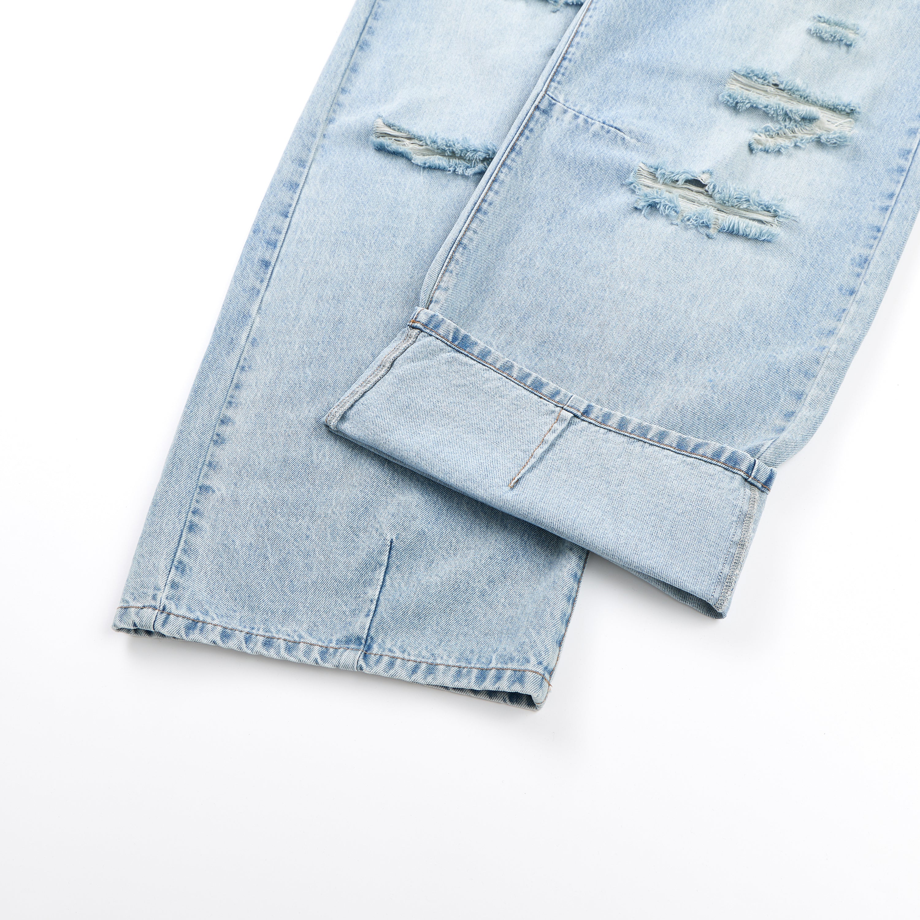 DONOTLOGO Heavy Distressed Wash Baggy Jorts | Unisex Y2K Wide Leg Denim Shorts | Retro High Street Summer Bottoms