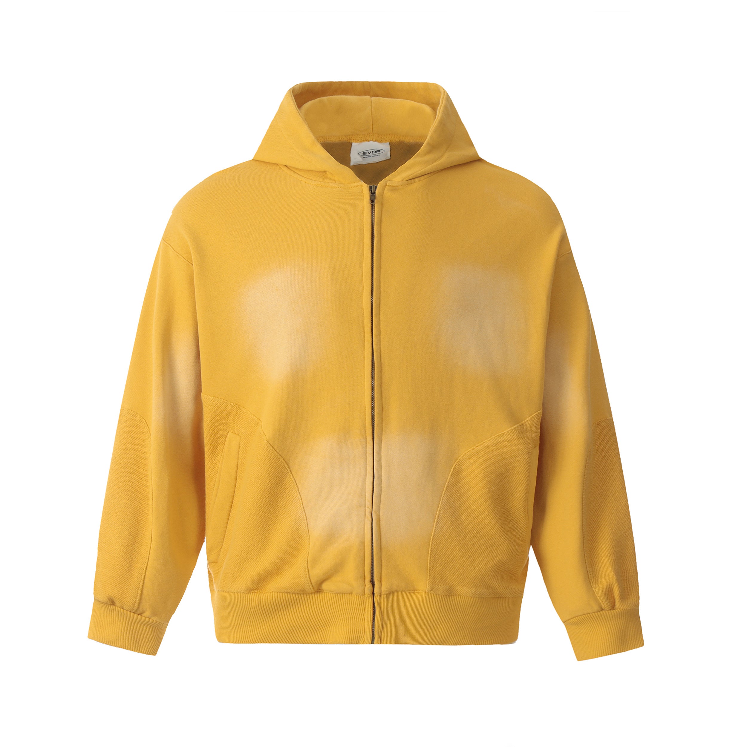 Unisex Solid Color Distressed Hoodie