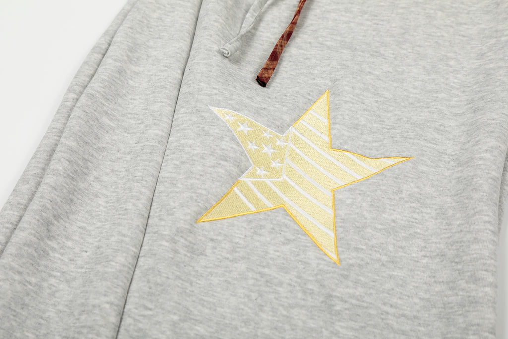 DONOTLOGO Urban Streetwear Collection | Unisex Relaxed Silhouette Sweatpants | Bold Star Motif & Soft Cotton Knit Fabric