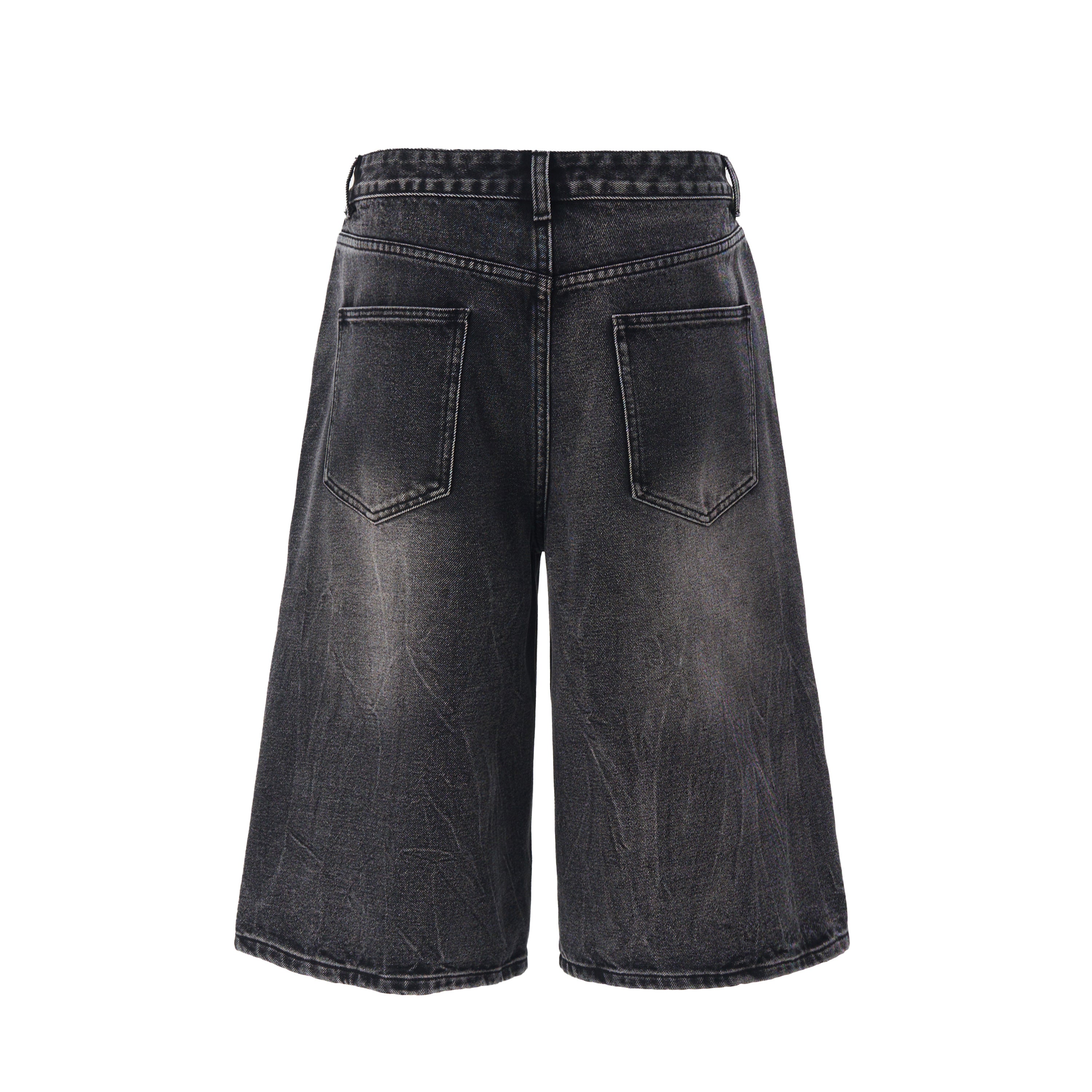 DONOTLOGO Urban Edge Collection | Unisex Relaxed Fit Denim Shorts | Bold Lightning Seaming & Faded Wash Finish with Classic Cotton Denim Fabric
