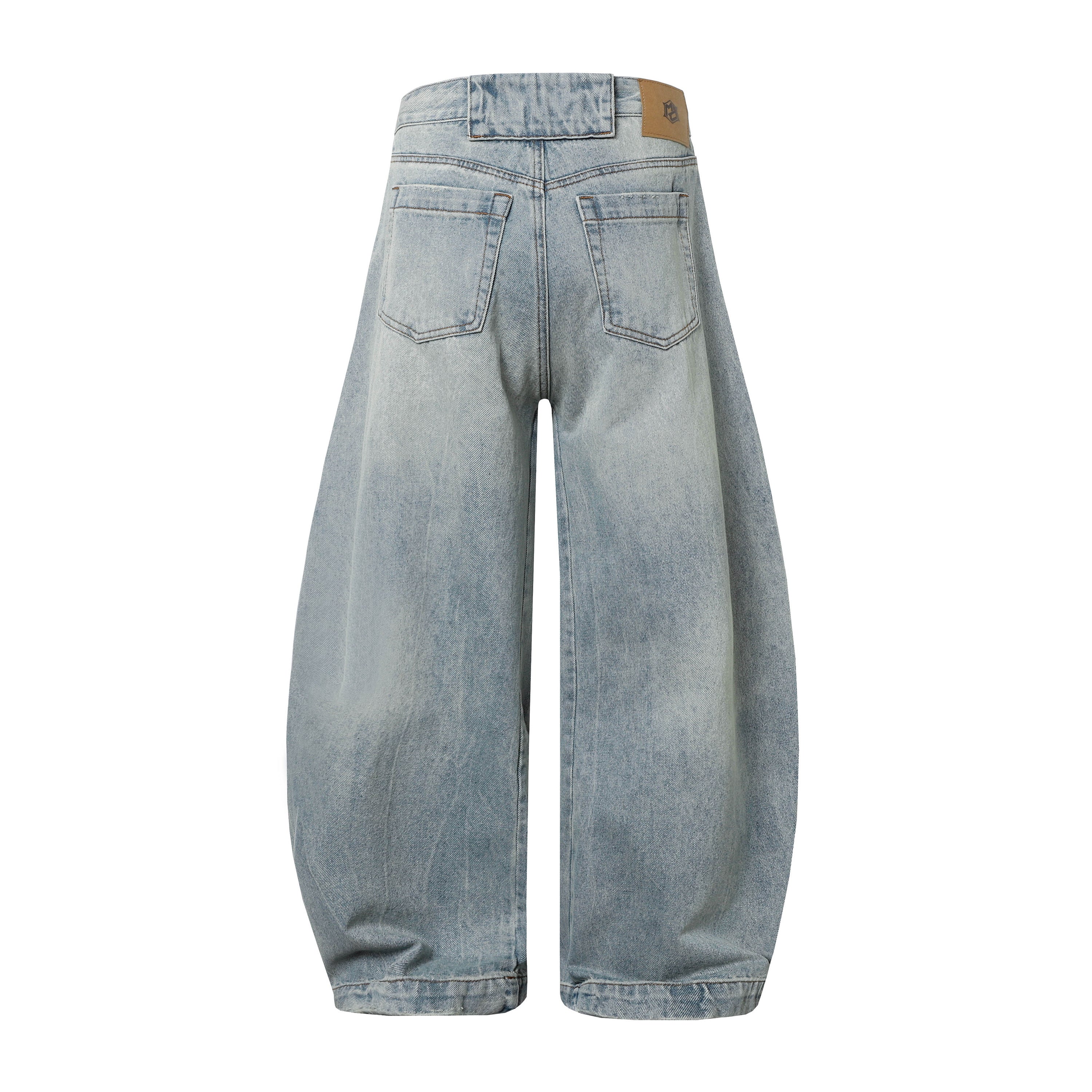 Unisex Barrel-Leg Denim Jeans