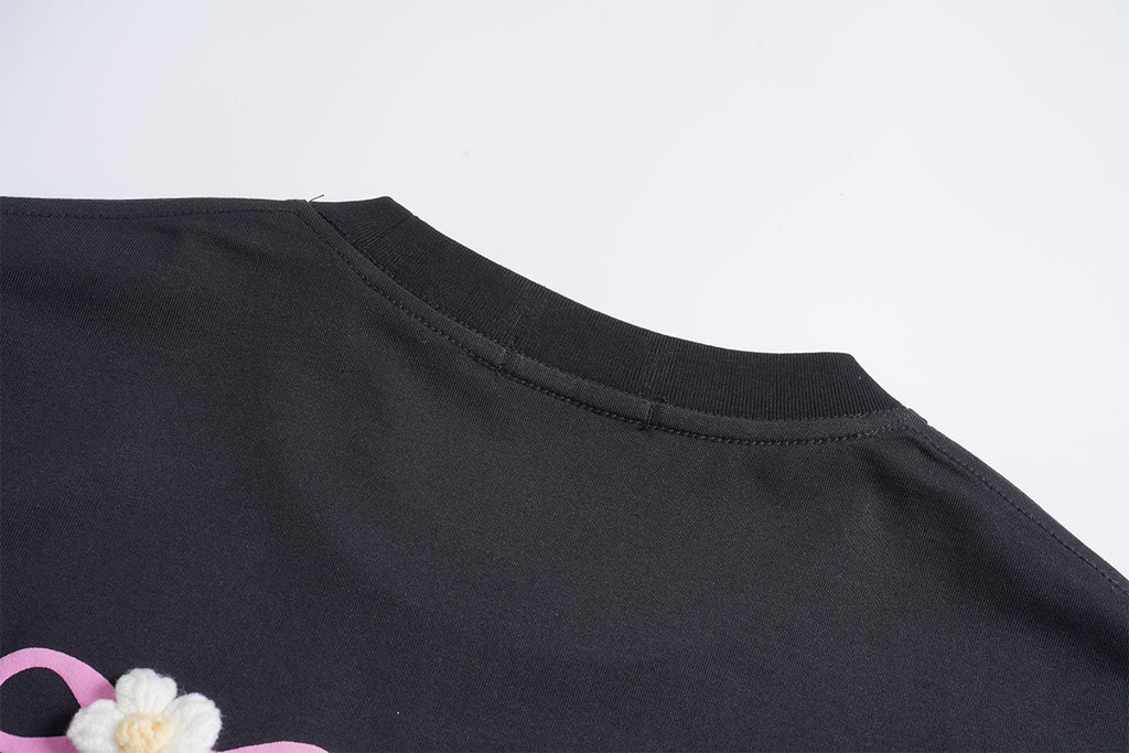 Unisex Bow Accent Short Sleeve Tee