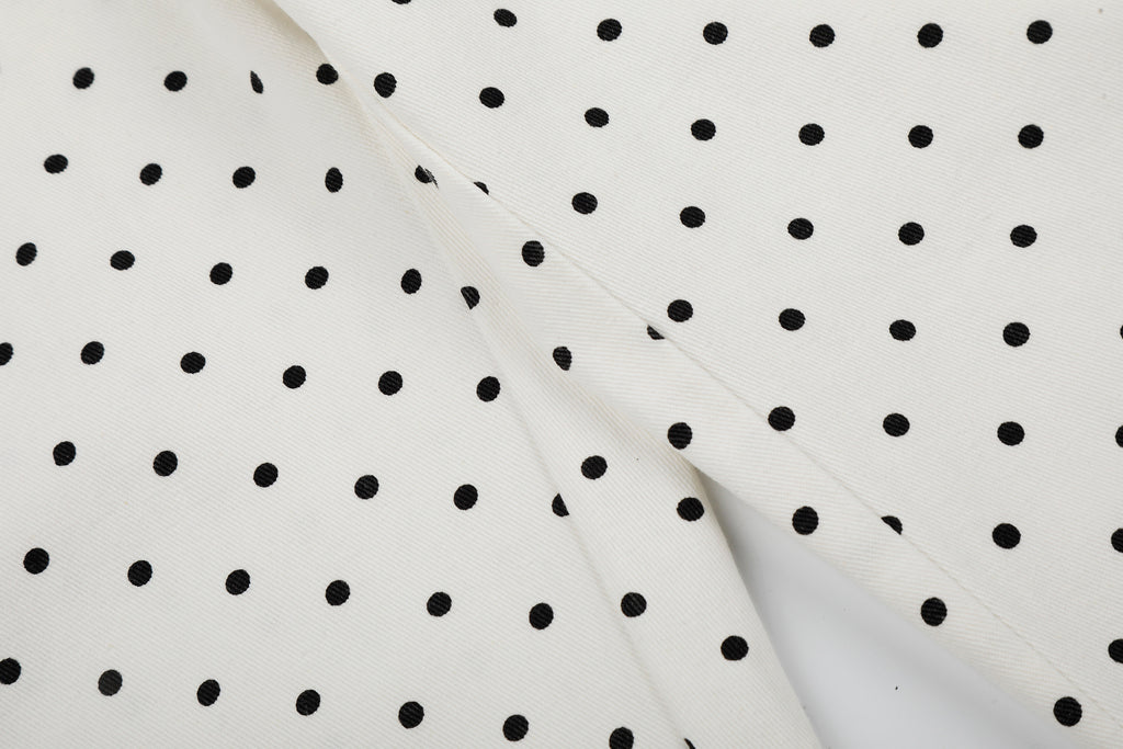 DONOTLOGO Sweet Streetwear Collection | Unisex Relaxed Fit Denim Jeans | Bold Polka Dot Print & Embroidered Pocket Detail with Classic Cotton Denim Fabric