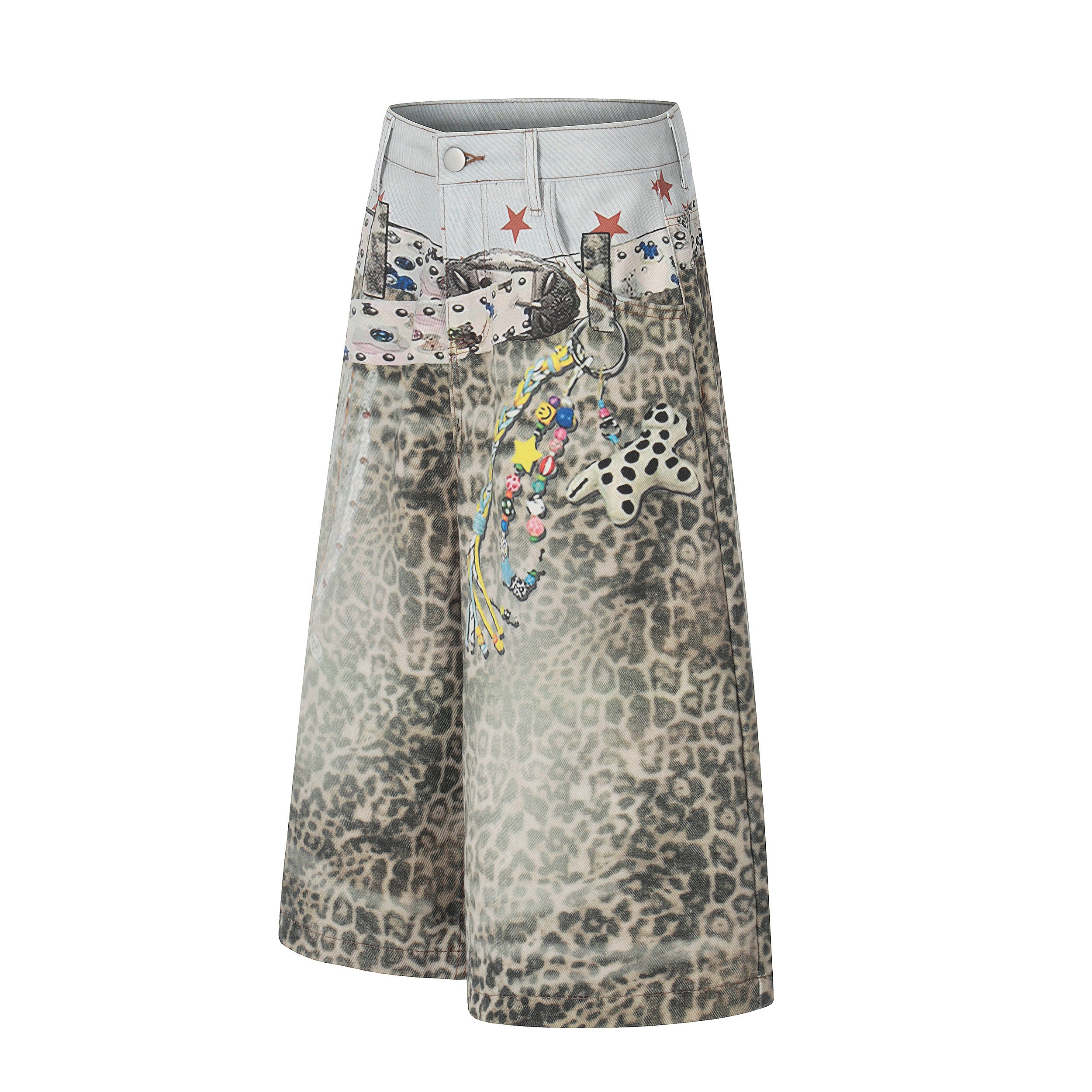 Unisex 3D Printed Straight-Leg Wide-Leg Pants