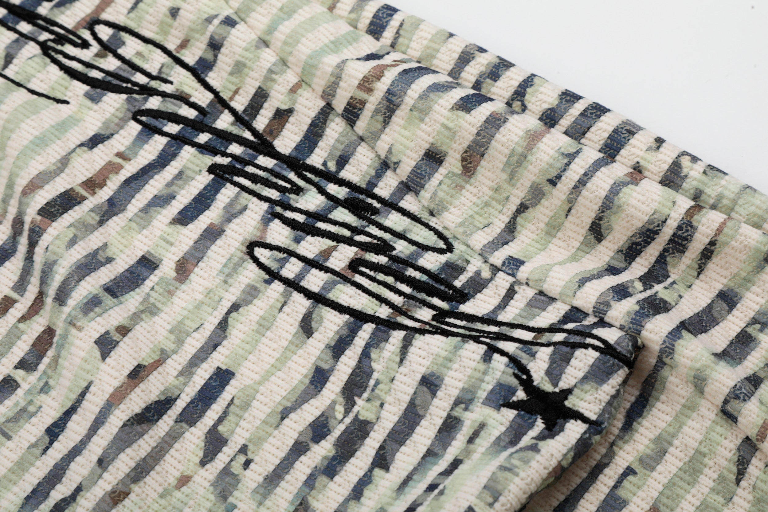 DONOTLOGO Urban Streetwear Collection | Unisex Relaxed Fit Sweatpants | Bold Horizontal Stripe & Embroidered Motif with Soft Cotton Blend Fabric