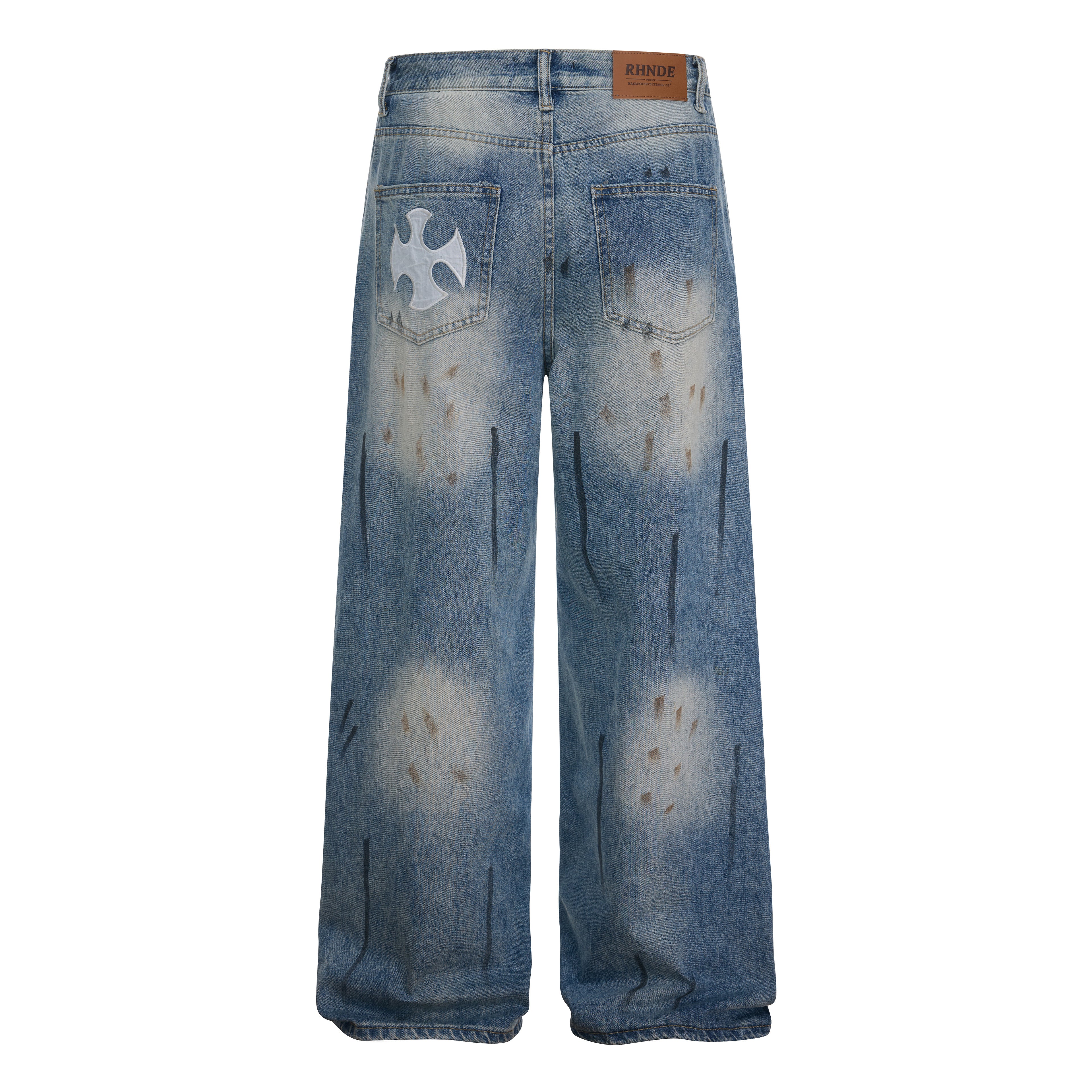 Unisex Distressed Ripped Denim Jeans