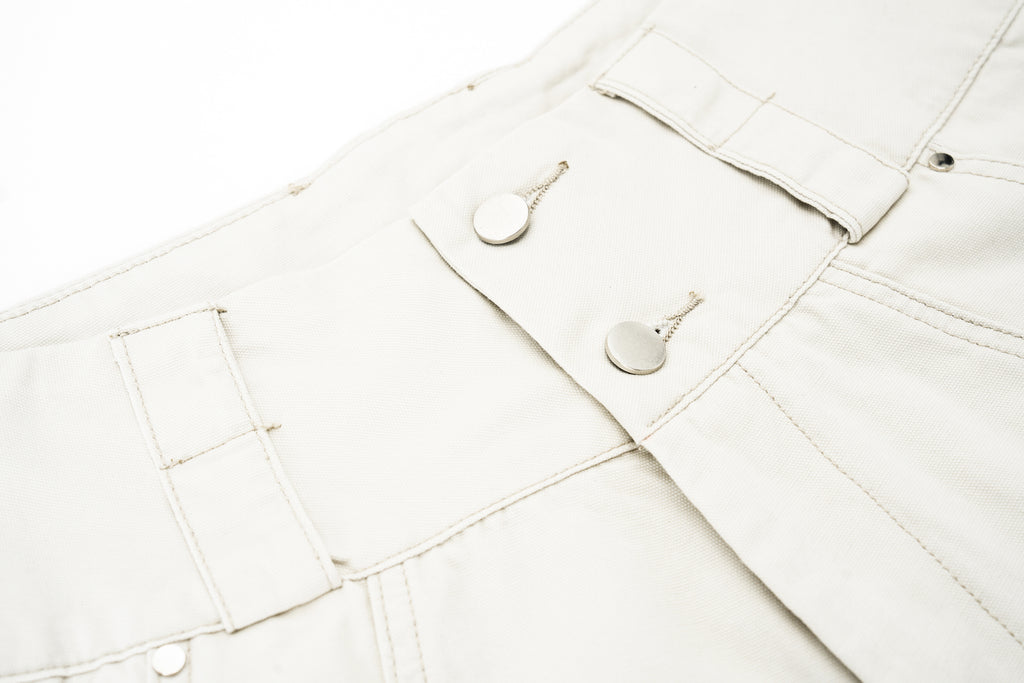 DONOTLOGO Retro Double Waistband Baggy Cargo Jorts | Unisex Y2K Wide Leg Cropped Pants | High Street Summer Bottoms