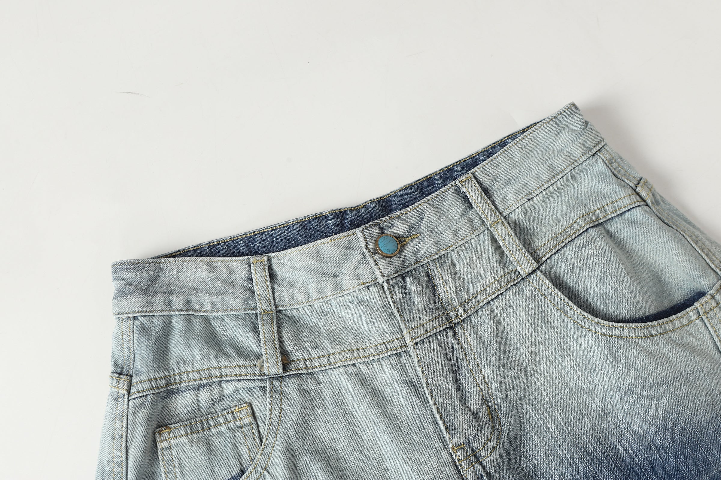DONOTLOGO Urban Streetwear Collection | Unisex Relaxed Denim Trousers | Bold Ombre Wash Detail & High-Rise Silhouette with Premium Cotton Blend