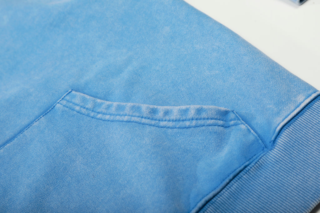 Unisex Lobster Clasp Washed Distressed Hoodie