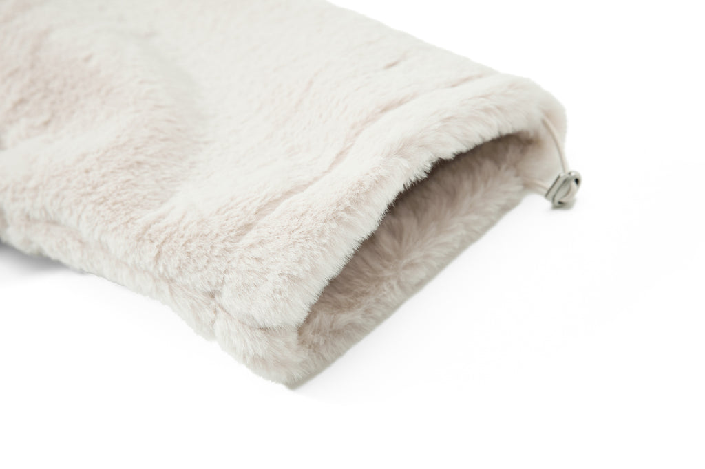 DONOTLOGO Y2K Sweet Aesthetic | Unisex Oversized Faux Fur Hoodie | Tie-Accent & Cozy Texture with Bold Silhouette
