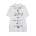 Unisex Summer Streetwear Short-Sleeve T-Shirt with Glossy Letter Print