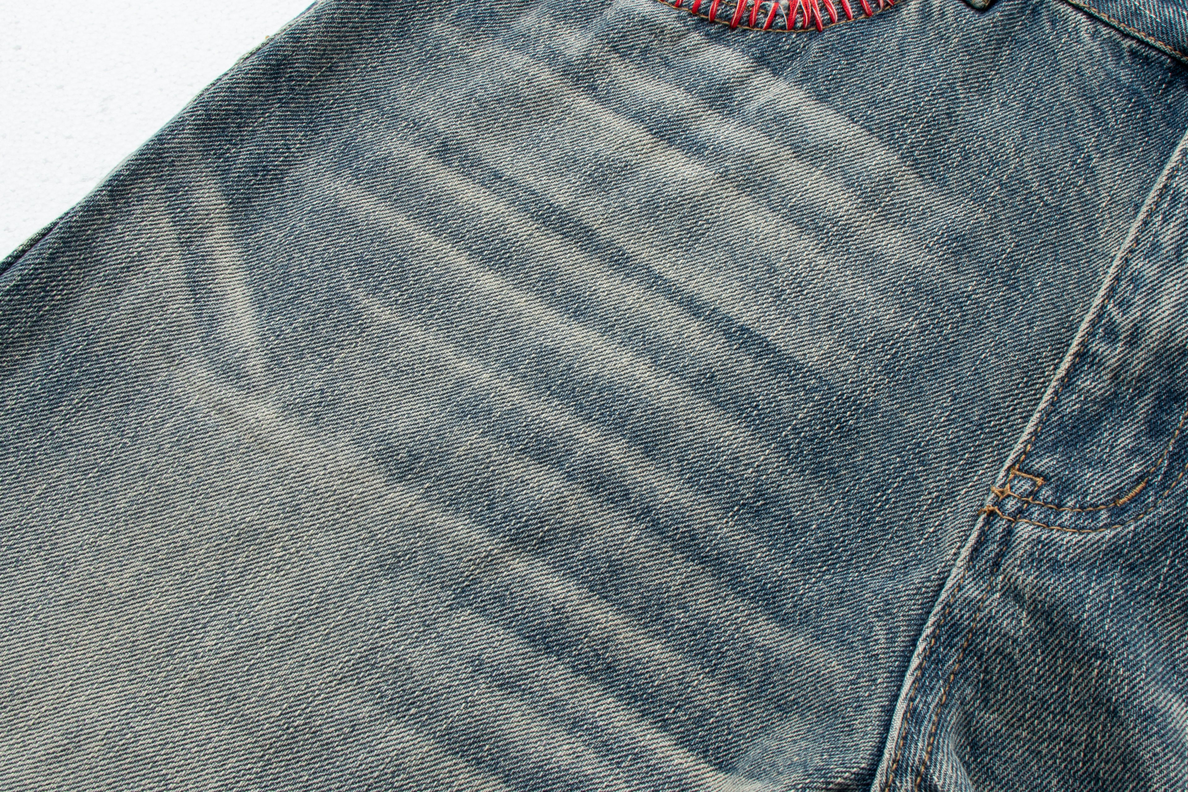 Washed Straight-Leg Micro-Flare Denim Jeans