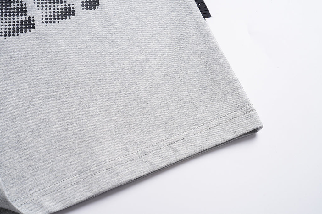 Unisex Streetwear Gradient Faded Letter Graphic Short-Sleeve T-Shirt