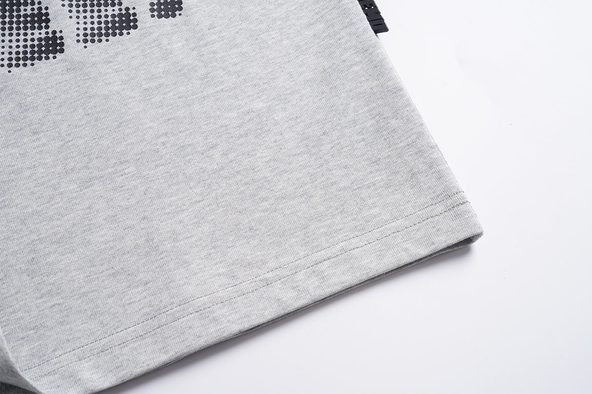 Unisex Streetwear Gradient Faded Letter Graphic Short-Sleeve T-Shirt