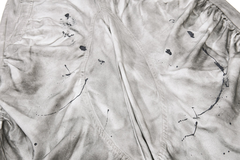 DONOTLOGO Heavy Splatter Gradient Wide-Leg Denim | Unisex Y2K Punk Rock Paint-Splashed Jeans | Vintage Gray High Street Oversized Trousers