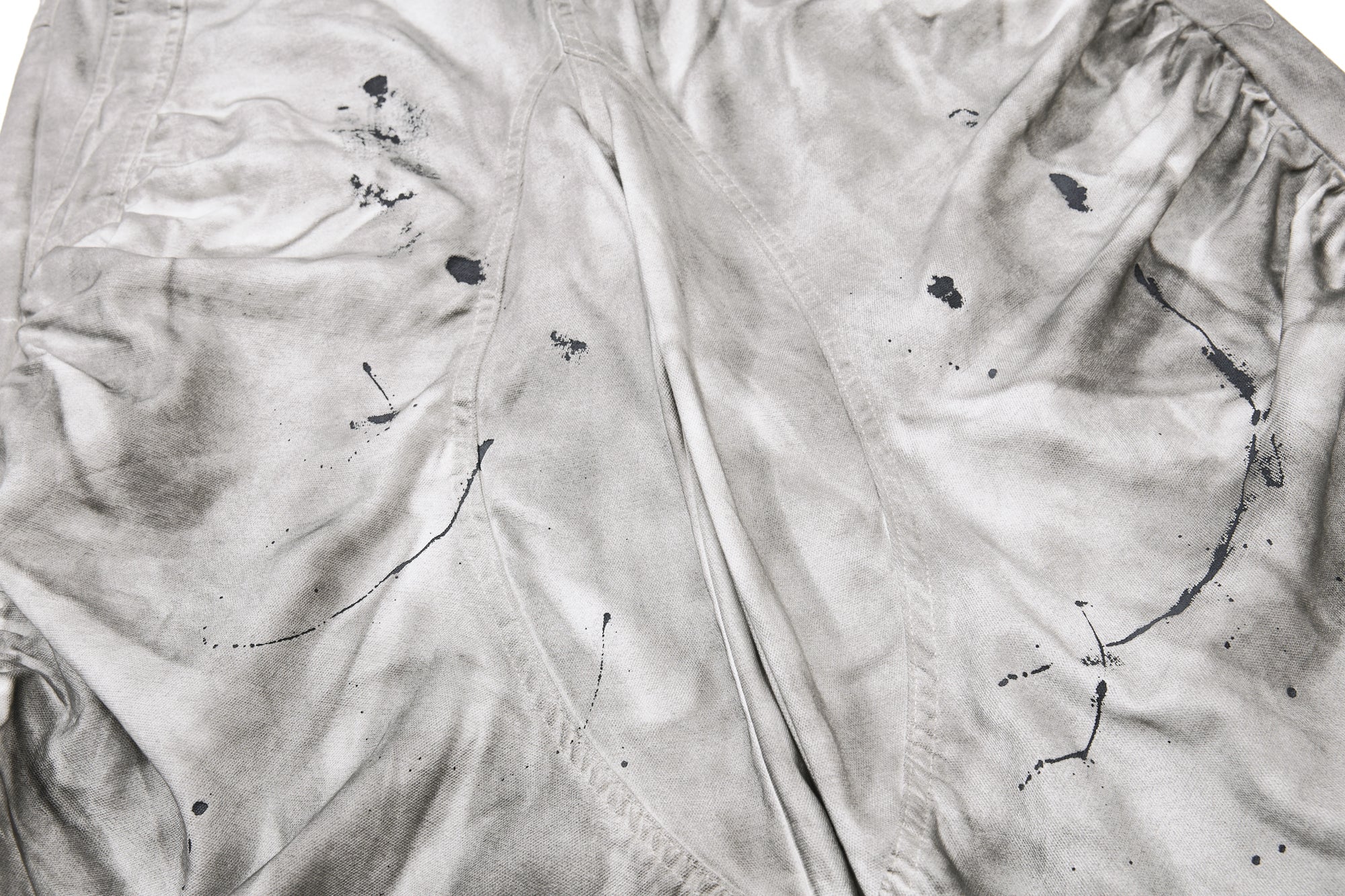 DONOTLOGO Heavy Splatter Gradient Wide-Leg Denim | Unisex Y2K Punk Rock Paint-Splashed Jeans | Vintage Gray High Street Oversized Trousers