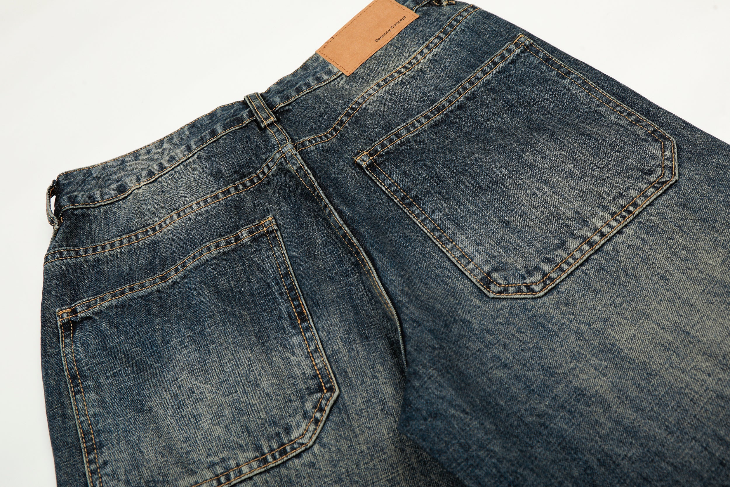 DONOTLOGO Urban Heritage Collection | Unisex Oversized Cat Whisker Denim | Retro Aesthetic High-Rise Wide-Leg Bottoms with Authentic Fade Detail