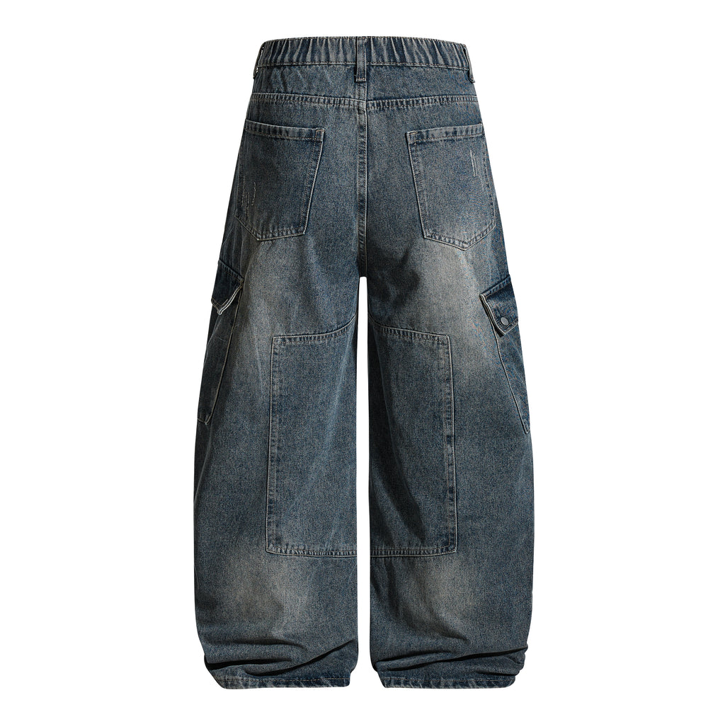 DONOTLOGO Y2K Streetwear Aesthetic | Unisex Baggy Cargo Denim Trousers | Heavy Wash & Oversized Silhouette with Urban Vibe