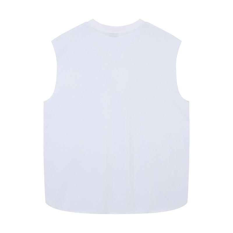 DONOTLOGO Rhinestone Cross Tank Top | Bling Crystal Sleeveless Tee, Oversized Fit | Summer Streetwear for Men