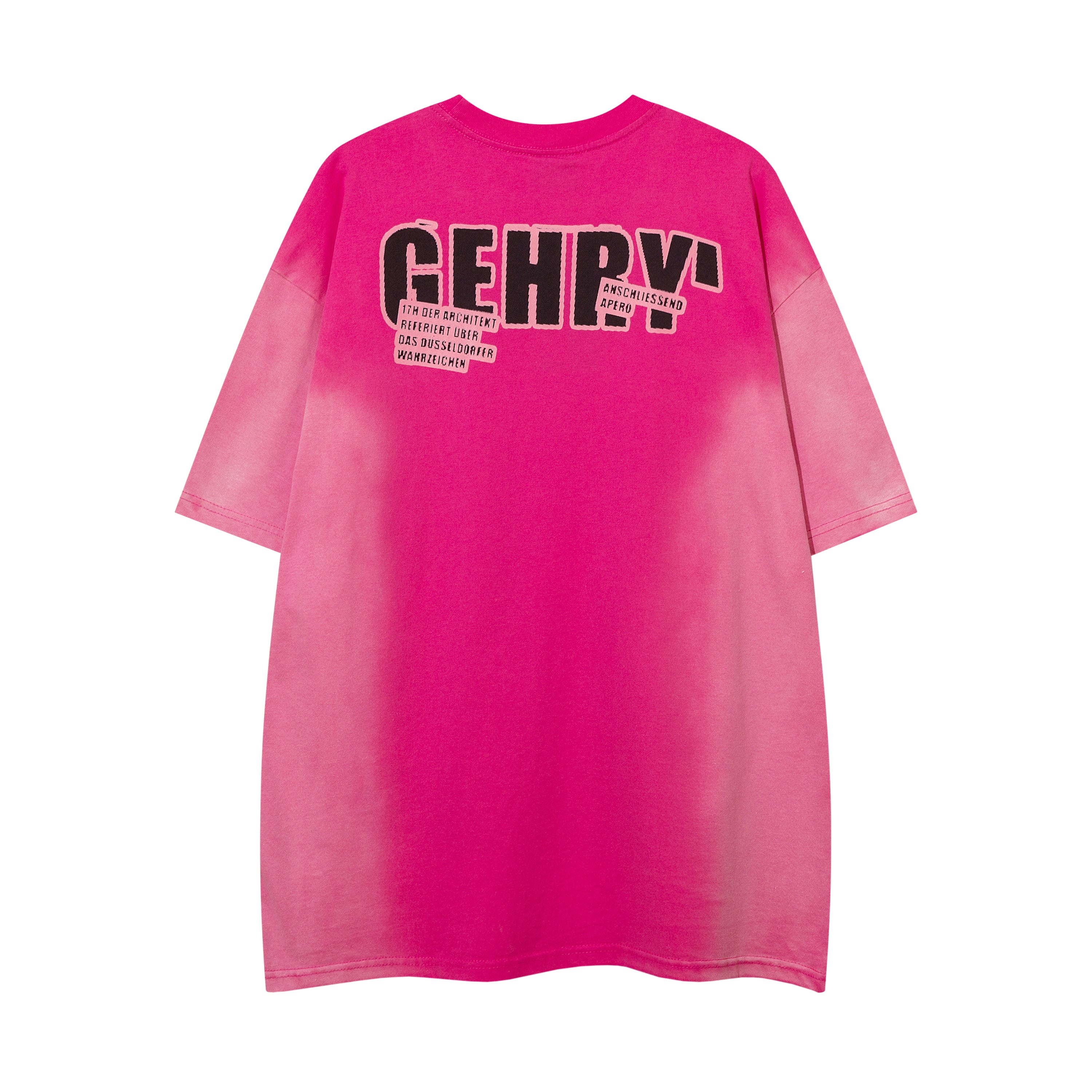 DONOTLOGO Bold Pink & Black Gradient Graphic Tee | Unisex Y2K Oversized Streetwear Top | Retro Anime Style Summer Shirt