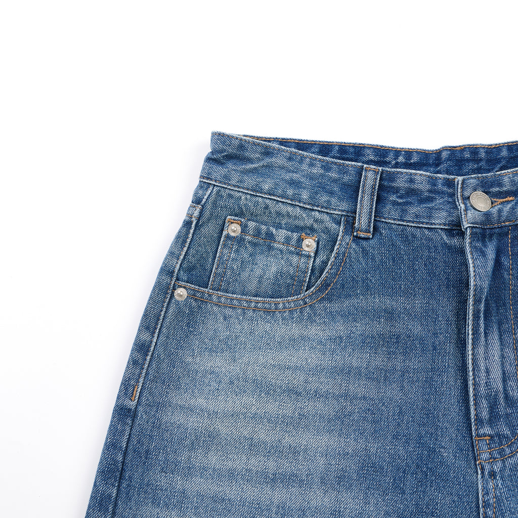 DONOTLOGO Heavy Distressed Wash Baggy Jorts | Unisex Y2K Wide Leg Denim Shorts | Retro High Street Summer Bottoms