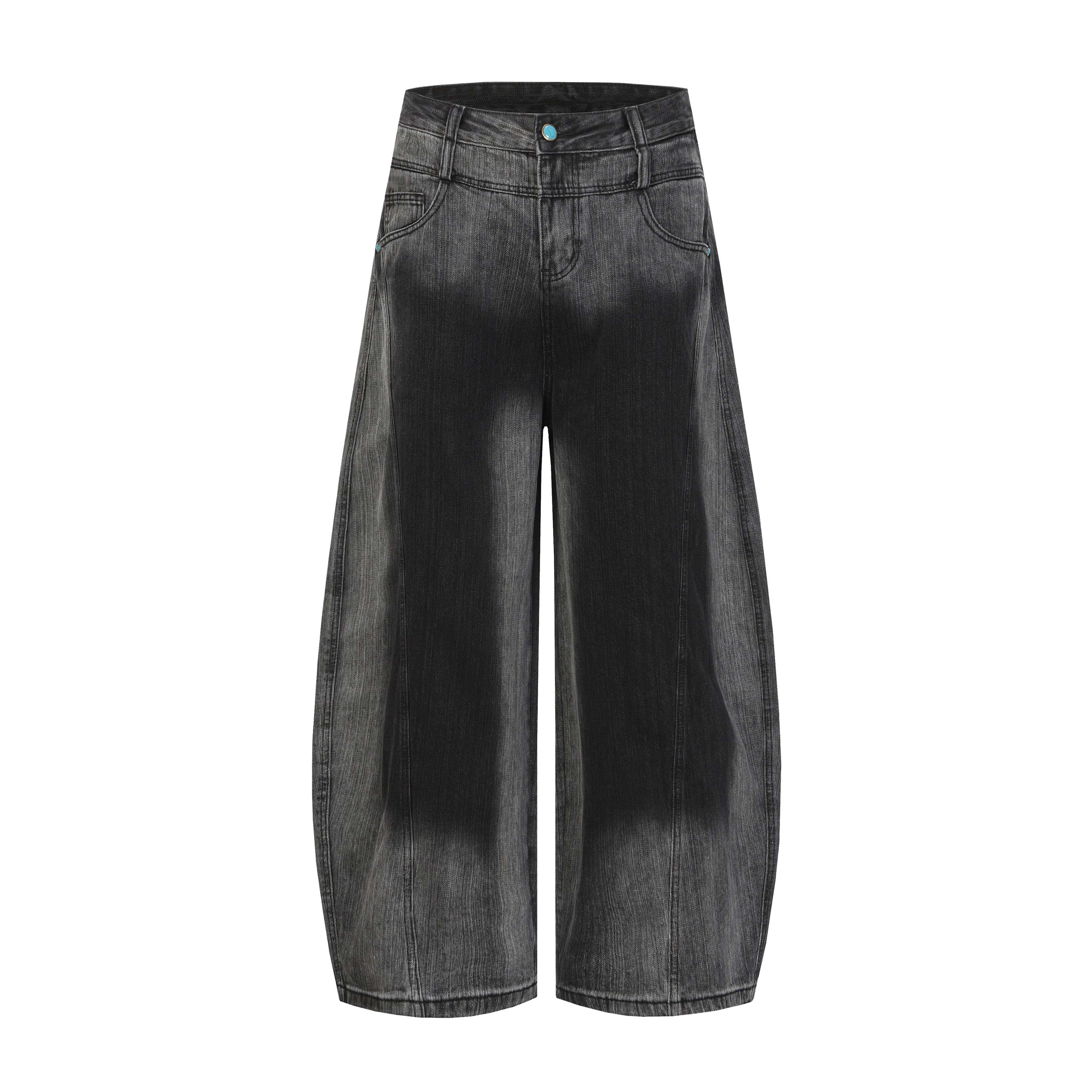 DONOTLOGO Urban Streetwear Collection | Unisex Relaxed Denim Trousers | Bold Ombre Wash Detail & High-Rise Silhouette with Premium Cotton Blend